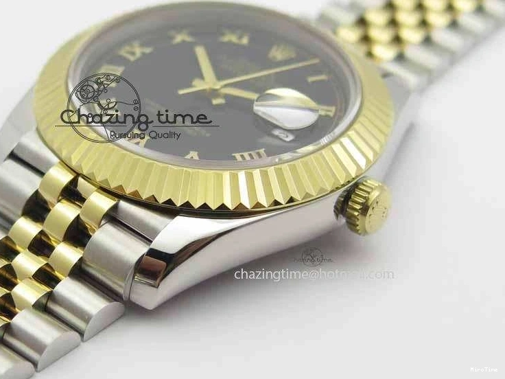 MiroTime 0324 DateJust II 41mm SS YG BP Maker Best Edition Black Roman Dial On Jubilee Bracelet A DailyWear 3665